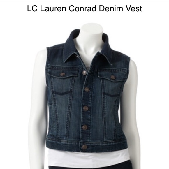 LC Lauren Conrad Jackets & Blazers - LC Lauren Conrad Denim Vest Sz Small